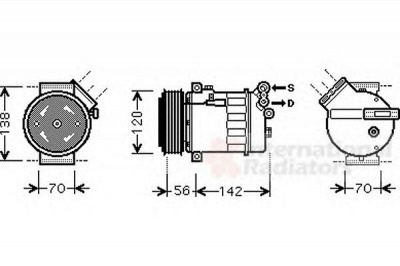 VAN WEZEL 3700k313 -  Компрессор, кондиционер